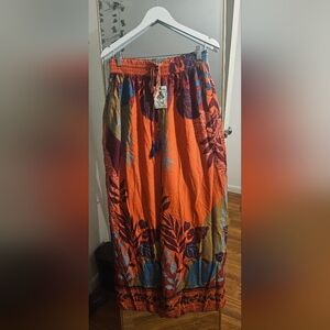 Easel Vibrant Multicolor Floral Maxi Pants